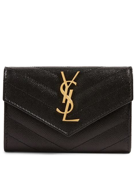 saint laurent monogram leather wallet